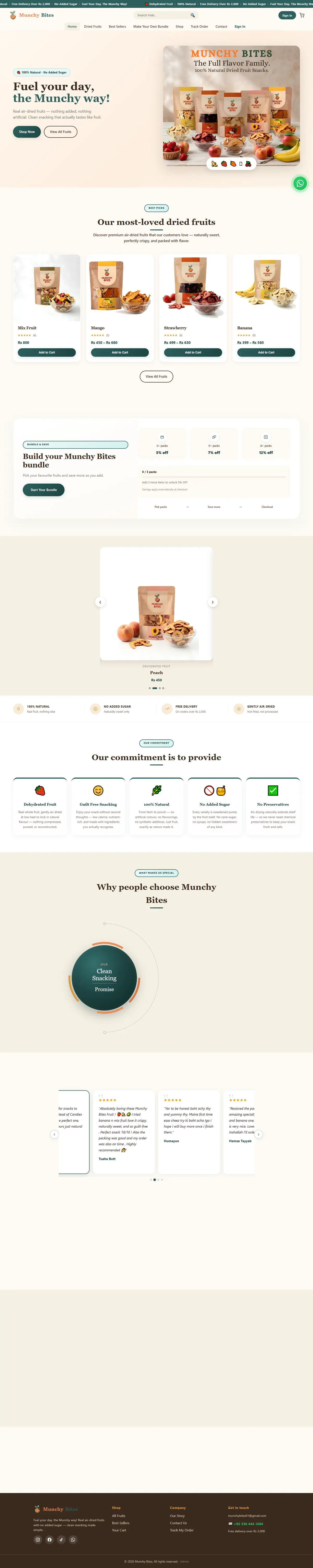 Munchy Bites website